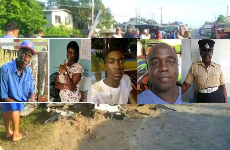 From left: Herbert and Denise Josiah, Ronnel Barker, Leon Tucker and Lovern Stoby
