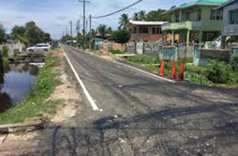 Morivian Street being worked on.