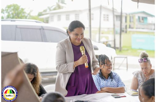 Minister of Human Services and Social Security, Dr. Vindhya Persaud (MHSSS photo)