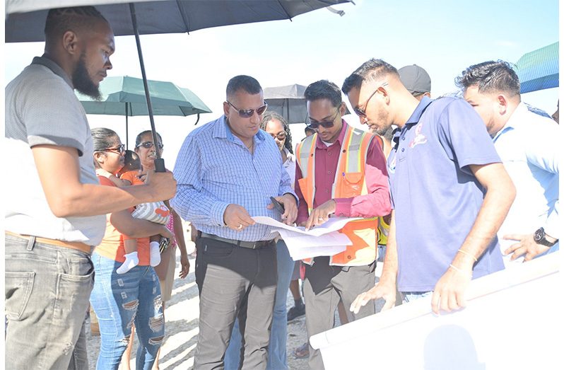 These Sydel Thomas/Central Housing & Planning Authority photos capture scenes from Minister Croal’s visit to the Vive La Force Housing Scheme in Region Three