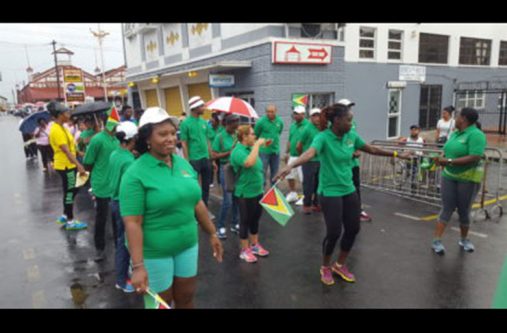Staff members of the Ministry of Natural Resources during the fitness walk