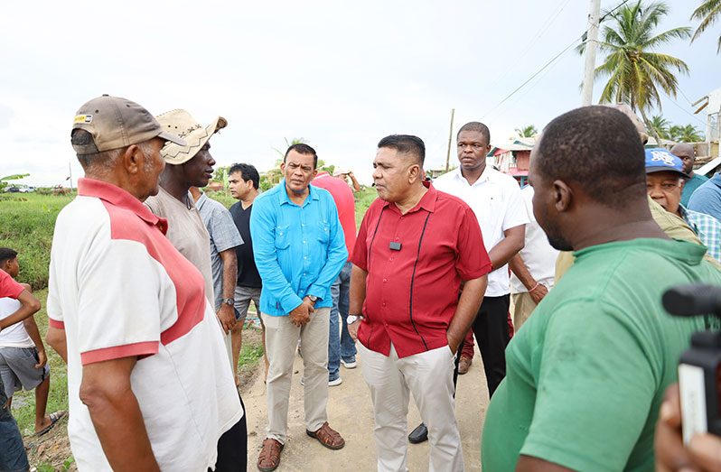 While in the region, Agriculture Minister, Zulfikar Mustapha conducted a walkthrough of Champagne and interacted with residents