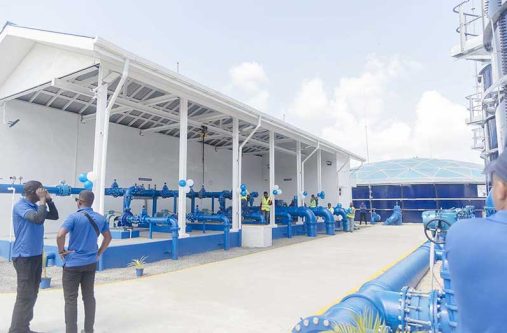 The new water-treatment plant at Caledonia is outfitted with several booster pumps to supply maximum water pressure to several communities in the area. It also features new cutting-edge technology, ensuring a clean and consistent flow of clean potable water