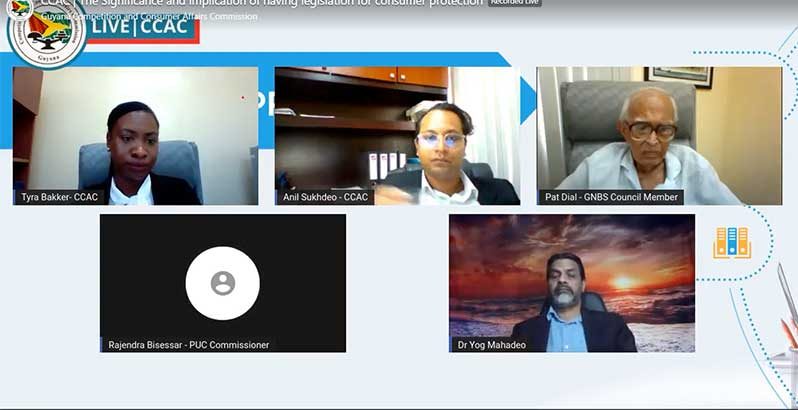 A screenshot of the persons who took part in the Competition and Consumer Affairs Commission (CCAC) webinar