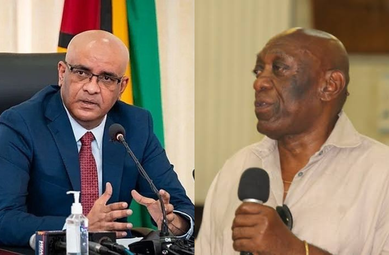 From left: Vice President Dr Bharrat Jagdeo and engineer Charles Ceres