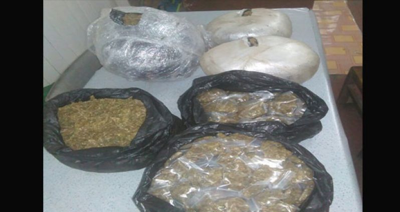 In excess of 10.3 kilograms of cannabis were found during the raid