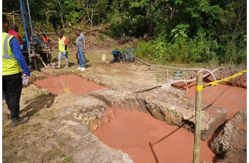 The area where the new well is being drilled