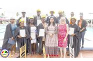 Services Minister Dr. Vindhya Persaud and Director of Nations University Inc., Pamela O’Toole at the City and Guilds graduation in April (MHSSS photo)