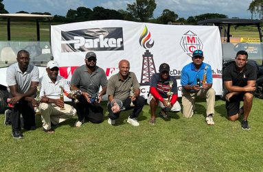 : The top three teams along with Atlantic JZ Energy President, Jessel Mohammed (extreme right).