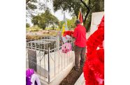 GAWU held a wreath-laying ceremony at Kowsilla's gravesite in the Anna Catherina cemetery