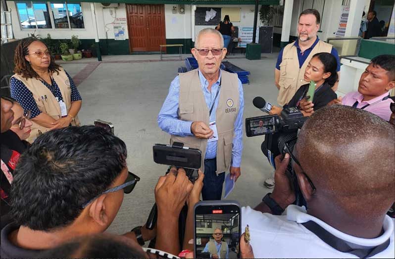 Chief Observer of the Electoral Observation Mission (EOM) of the Organization of American States (OAS), Former Prime Minister of Jamaica Bruce Golding (Delano Williams photo)