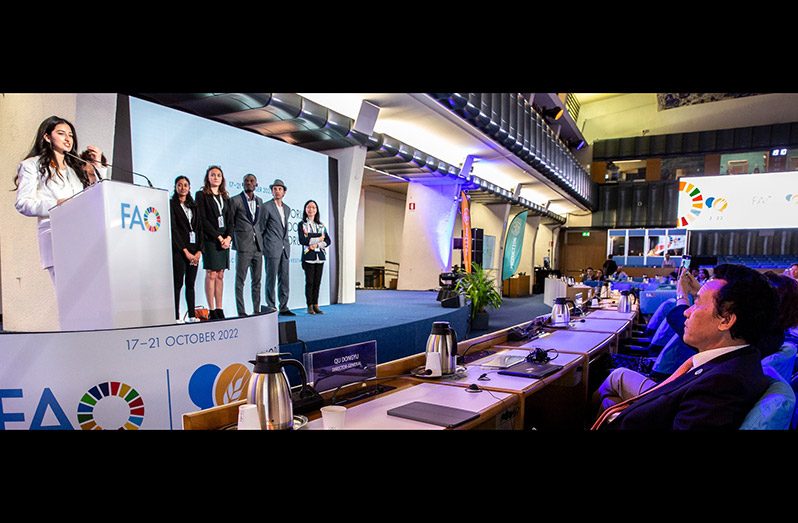 FAO Director-General, QU Dongyu, at the WFF Youth Forum: Closing Session of Youth Assembly, FAO Headquarters (Plenary Hall)