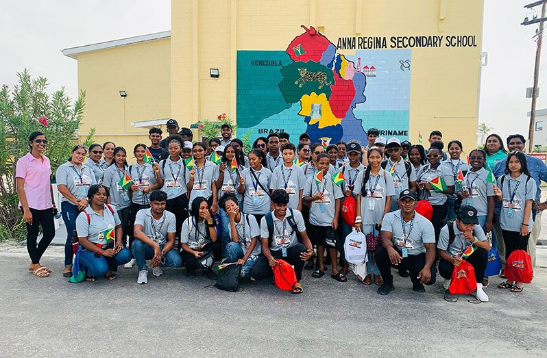 Region Two youths and teachers who are currently participating in a one-month leadership programme funded by the US Embassy in Guyana  (Indrawattie Natram photo)