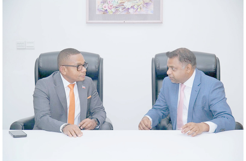 Minister of Public Utilities and Aviation, Deodat Indar, met with Haiti’s Minister of Public Works, Transport and Communications, Joseph Almathe Pierre Louis